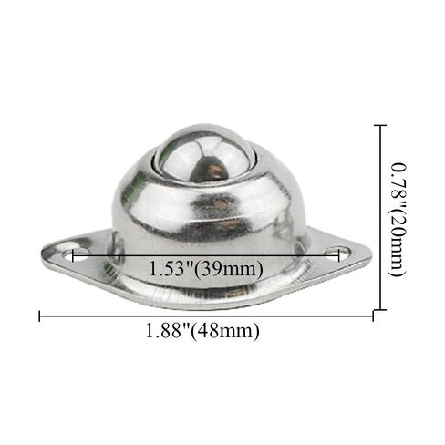TOVOT Flange Mounted 5/8“ Ball Transfer CY-15A Roller Bearing, 8/18 Stainless Steel Bearing Table Conveyor Roller Ball, Two Hole Mounted, Load 44lbs(Pack of 4) in Saudi Arabia