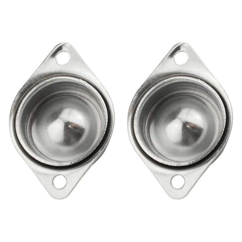 TOVOT Flange Mounted 5/8“ Ball Transfer CY-15A Roller Bearing, 8/18 Stainless Steel Bearing Table Conveyor Roller Ball, Two Hole Mounted, Load 44lbs(Pack of 4) in Saudi Arabia