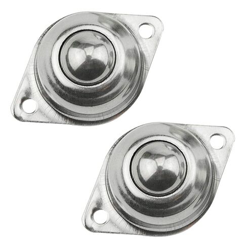 TOVOT Flange Mounted 5/8“ Ball Transfer CY-15A Roller Bearing, 8/18 Stainless Steel Bearing Table Conveyor Roller Ball, Two Hole Mounted, Load 44lbs(Pack of 4) in Saudi Arabia