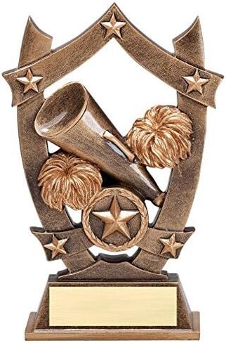 Decade Awards Cheerleader 3D Gold Sport Stars Trophy - Star Spirit Award - 6.25 Inch Tall - Customize Now in Saudi Arabia