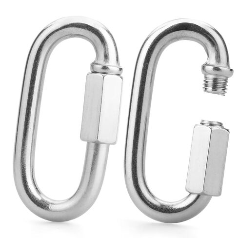 4.13 بوصة - (قطعة واحدة) وصلات سريعة من الفولاذ المقاوم للصدأ 304 شديدة التحمل، موصلات بوابة لولبية من الدرجة البحرية مقاومة للصدأ ومقاومة للمياه المالحة للقوارب، وسلسلة أمان المقطورة، ومعدات الأرجوحة in Kuwait