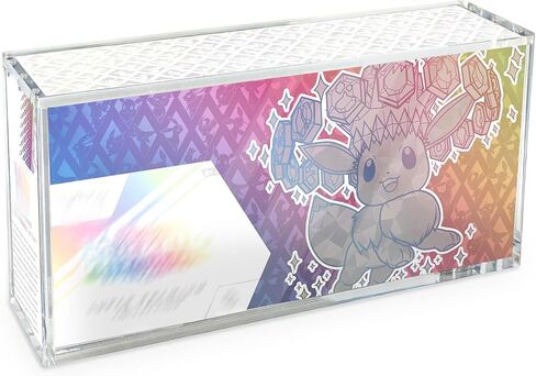 حافظة أكريليك شفافة متوافقة مع صندوق مجموعة Prismatic Evolutions Super Premium Collection، علبة عرض أكريليك سميكة قابلة للتكديس بسمك 8+5 مم لصندوق Prismatic Evolutions SPC مع غطاء مغناطيسي (14.4 بوصة طول × 3.4 بوصة عرض × 6.9 بوصة ارتفاع) in Kuwait