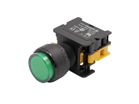 Alpinetech LXL-22 22mm 1NO مفتاح ضغط مؤقت 24V AC DC LED مضيء (أخضر) in Kuwait