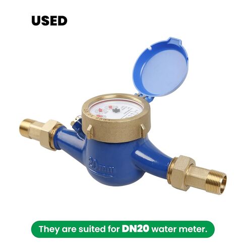 Watflow 3/4 "ذكر NPT اقتران عداد المياه، 1" أنثى NPT لعداد المياه DN20. in Kuwait