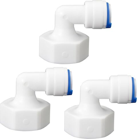 3/4" Male Thread to 3/8" OD Push-to-Connect Quick Connector, Adapter for RO Systems, Pre-Filters & Water Purifiers, Plastic Fitting (3-Pack) in Saudi Arabia