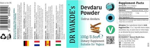 مسحوق ديفدارو من دكتور واكديز (سيدروس ديودارا) - 100 جرام (3.5 أونصة) | مسحوق نقي وخام ومجفف | رائحة طبيعية ونضارة | مسحوق ناعم | نباتي | درجة ممتازة | لم تتم إضافة أي شيء، ولم تتم إزالة أي شيء in Kuwait