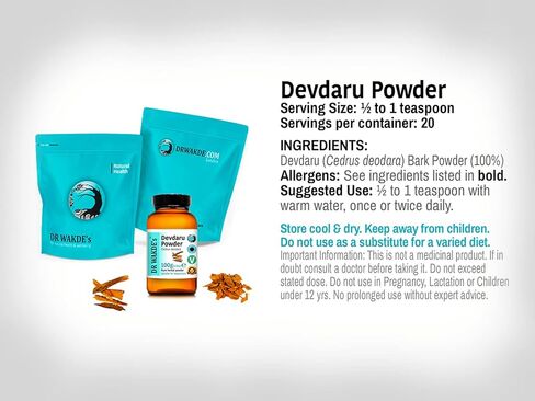 مسحوق ديفدارو من دكتور واكديز (سيدروس ديودارا) - 100 جرام (3.5 أونصة) | مسحوق نقي وخام ومجفف | رائحة طبيعية ونضارة | مسحوق ناعم | نباتي | درجة ممتازة | لم تتم إضافة أي شيء، ولم تتم إزالة أي شيء in Kuwait