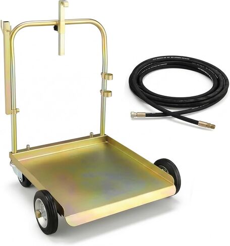 LAUCO Mobile Oil Pump Kit – 3:1 Air Operated Drum Pump for 55 Gallon Barrel, 870 PSI Pressure for SAE240 Oils/Fluids (Not for Gasoline or Diesel) (Full Kit + Retractable Air Hose) in Saudi Arabia