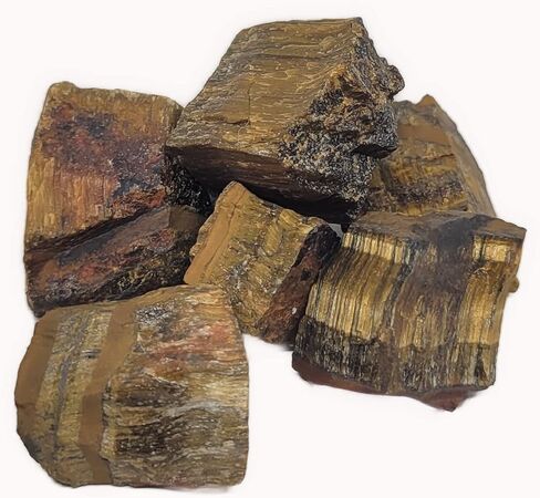Pachamama Essentials Tiger Eye Crystals Raw Rough Natural Premium Grade Stones - Chakra Healing- Home Decor (Tiger Eye) in Saudi Arabia