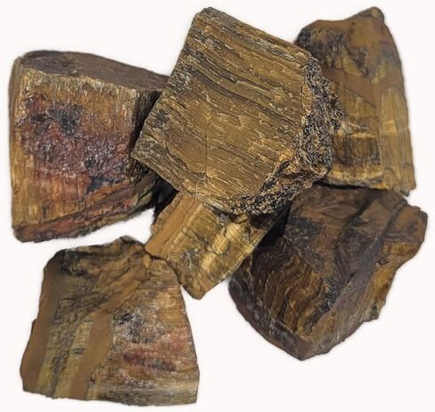 Pachamama Essentials Tiger Eye Crystals Raw Rough Natural Premium Grade Stones - Chakra Healing- Home Decor (Tiger Eye) in Saudi Arabia