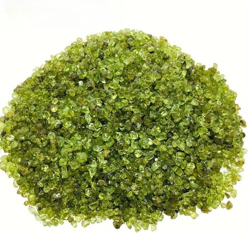 1LB الزبرجد الطبيعي رقائق الكريستال السائبة سحق الحجارة DIY بها بنفسك الحرف بلورات استشفاء بلورات صغيرة حجر الزبرجد in Kuwait