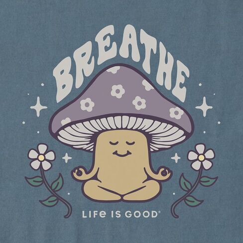 تيشيرت نسائي بأكمام طويلة للتنفس السلمي من Life is Good، أزرق داكن in Saudi Arabia