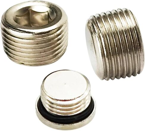 10PCS Iron And Copper M5 1/8" 1/4" 3/8" 1/2" 3/4" Male Thread Brass Pipe Hex Head End Cap Fitting Coupler Connector Adapter(Iron 01) in Kuwait