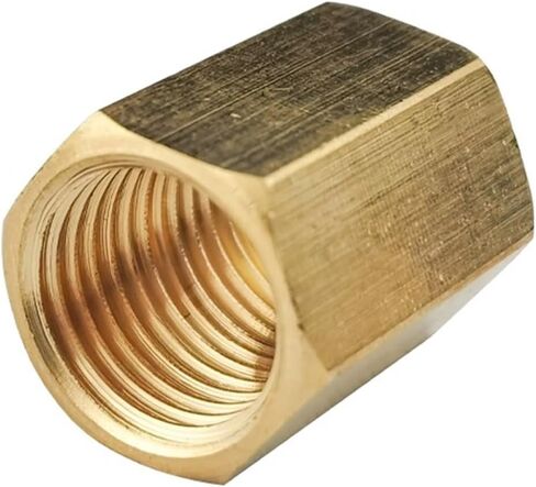 1PCS Brass Pipe Fitting Copper Hose Hex Coupling Coupler Fast Connetor Female Thread 1/8" 1/4" 3/8" 1/2" 3/4" For Water Fuel Gas(01-03) in Kuwait