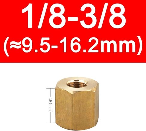 1PCS Brass Pipe Fitting Copper Hose Hex Coupling Coupler Fast Connetor Female Thread 1/8" 1/4" 3/8" 1/2" 3/4" For Water Fuel Gas(01-03) in Kuwait