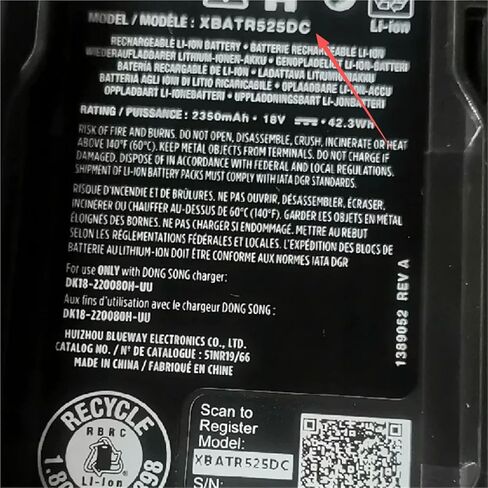 بطارية مكنسة كهربائية لاسلكية JFGTHJ، متوافقة مع Shark Ninja XBATR525DC، بطارية بديلة 2350 مللي أمبير في الساعة 18 فولت لجهاز Detect Pro IW3120 طاقة ليثيوم أيون طويلة الأمد in Saudi Arabia