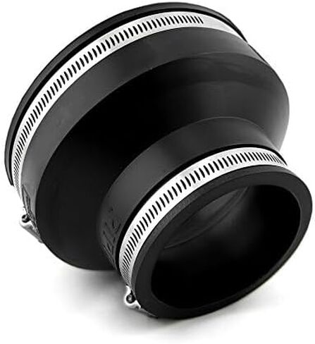 Generic Flexible Black Rubber Coupling for installing 6"" Radon Fans on 3"" sch 40 pvc in Saudi Arabia
