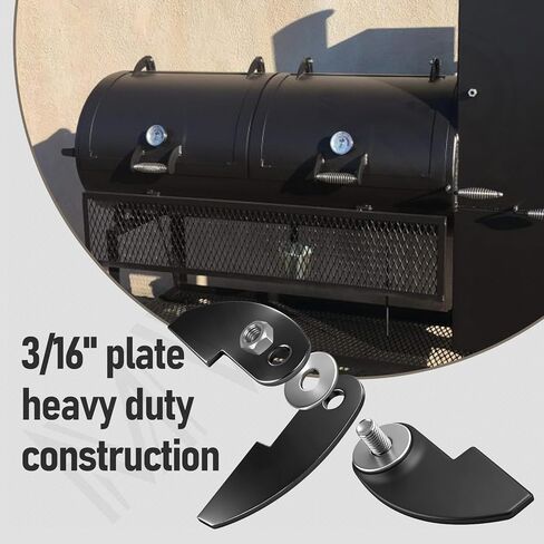 3-Pack Large Heavy Duty BBQ Smoker Hinge Compatible with Burn Shop BBQ Smoker Hinge Doors 8 x 2 1/4" Parts Weld On Heavy Duty 3/16" Plate Steel (Include Bolt, nut and washers) in Saudi Arabia