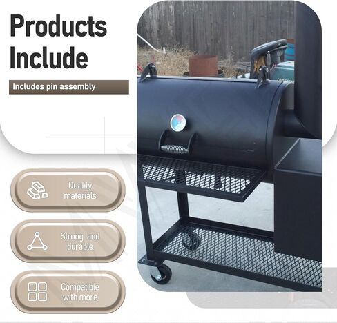 3-Pack Large Heavy Duty BBQ Smoker Hinge Compatible with Burn Shop BBQ Smoker Hinge Doors 8 x 2 1/4" Parts Weld On Heavy Duty 3/16" Plate Steel (Include Bolt, nut and washers) in Saudi Arabia