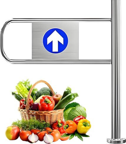 Automatic Swing Gate Access, One-Way Traffic Entrance with Push-in Exit Device, Built-in Spring for Supermarkets, Libraries & Scenic Stores - 80×100cm Left (Left 50×100cm) in Kuwait