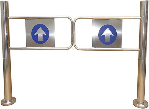 Supermarket Automatic Exit Door, Stainless Steel Entrance Door, Automatic Rebound Swing Gate, One-Way Door, for Libraries, Factory Aisle, and Warehouses (Silver 70×97 cm) in Kuwait