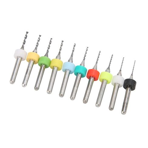 10Pcs Mini Twist Drill, Tungsten Steel Circuit Board Repairing Engraving Spiral Bit 0.6 0.7 0.8 0.9 1.0 1 2 .3 .4 .5mm, with Humanized Positioning Loop Design, for Deep in Saudi Arabia