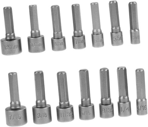 Veemoon 14 Pcs Drill Bit Adapter Pneumatic Wind Batch in Saudi Arabia