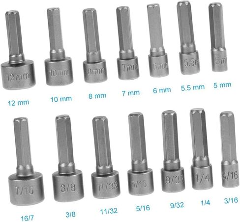 Veemoon 14 Pcs Drill Bit Adapter Pneumatic Wind Batch in Saudi Arabia