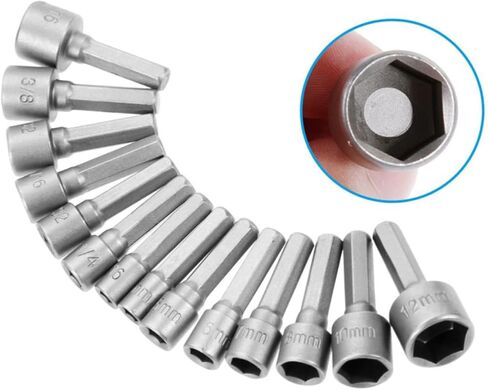 Veemoon 14 Pcs Drill Bit Adapter Pneumatic Wind Batch in Saudi Arabia