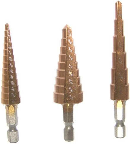3 Pc Set Titanium Step Drill Bits Uni Step Drill Bit in Saudi Arabia