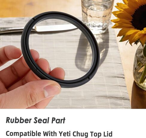 Silicone Gaskets Compatible with Yeti Chug Cap, Rubber Seal Replacement for Yeti Rambler Twist Chug Lid-BPA-Free O-Ring for a Lasting Watertight Seal, 4 Pack in Saudi Arabia