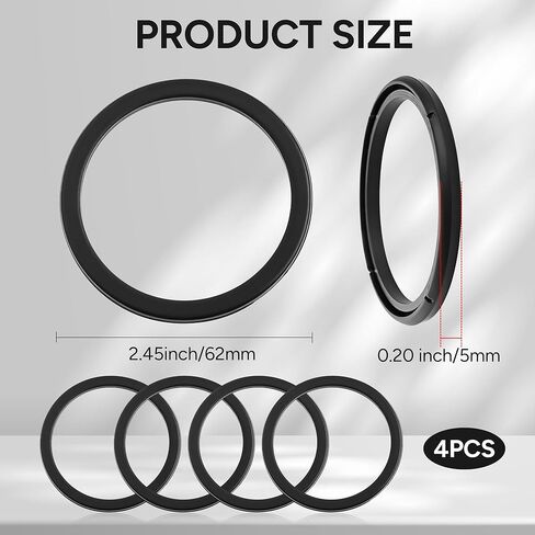Silicone Gaskets Compatible with Yeti Chug Cap, Rubber Seal Replacement for Yeti Rambler Twist Chug Lid-BPA-Free O-Ring for a Lasting Watertight Seal, 4 Pack in Saudi Arabia
