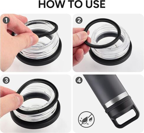 Silicone Gaskets Compatible with Yeti Chug Cap, Rubber Seal Replacement for Yeti Rambler Twist Chug Lid-BPA-Free O-Ring for a Lasting Watertight Seal, 4 Pack in Saudi Arabia