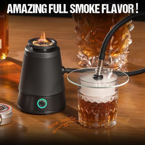 Rechargeable Patented Cold Smoking Gun – 0 Oil Smoke Contact & Prevents Tar Clogging, Type-C/Battery, Handheld Smoke Infuser for Cocktails Meat Cheese & Weed, Ideal Gift for Men (Butane not included) in Kuwait