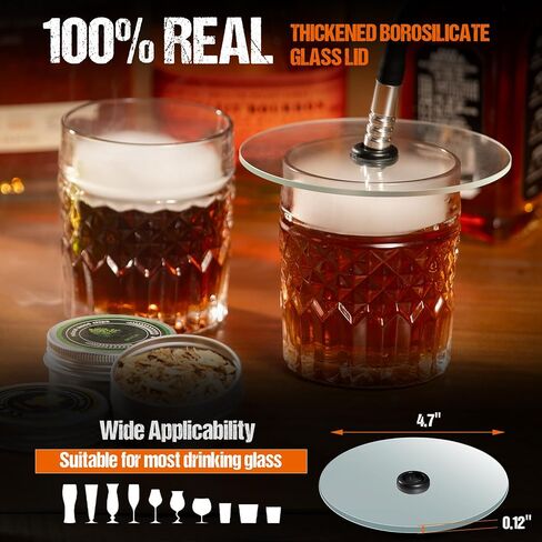 Rechargeable Patented Cold Smoking Gun – 0 Oil Smoke Contact & Prevents Tar Clogging, Type-C/Battery, Handheld Smoke Infuser for Cocktails Meat Cheese & Weed, Ideal Gift for Men (Butane not included) in Kuwait