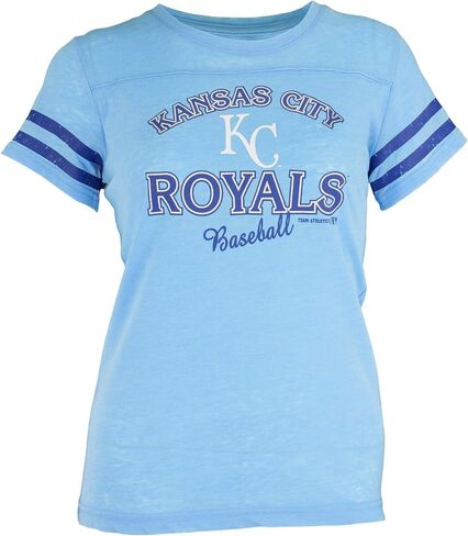 MLB Youth Girls (4-16) Short Sleeve Burnout Tee, Team Variation in Saudi Arabia