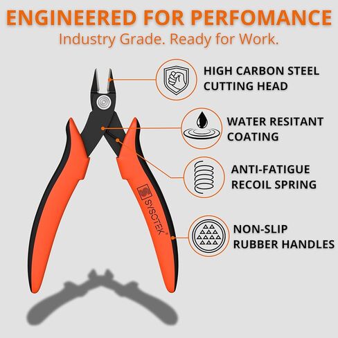 قاطعات فلوش، قاطعات أسلاك دقيقة للألياف الضوئية، والإلكترونيات، وأداة صنع المجوهرات، كماشة قطع قطرية صغيرة مثالية لروابط السحاب، والأدوات الكهربائية، والأسلاك الصغيرة، والحرفية والمزيد in Kuwait