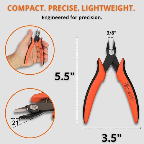 قاطعات فلوش، قاطعات أسلاك دقيقة للألياف الضوئية، والإلكترونيات، وأداة صنع المجوهرات، كماشة قطع قطرية صغيرة مثالية لروابط السحاب، والأدوات الكهربائية، والأسلاك الصغيرة، والحرفية والمزيد in Kuwait