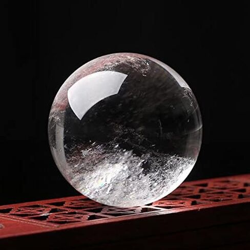 Comimark 1PCS 60mm Natural White Clear Quartz Crystal Sphere Ball Reiki Healing Gemstone Home Decor in Saudi Arabia
