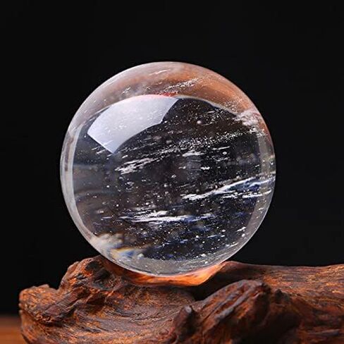 Comimark 1PCS 60mm Natural White Clear Quartz Crystal Sphere Ball Reiki Healing Gemstone Home Decor in Saudi Arabia