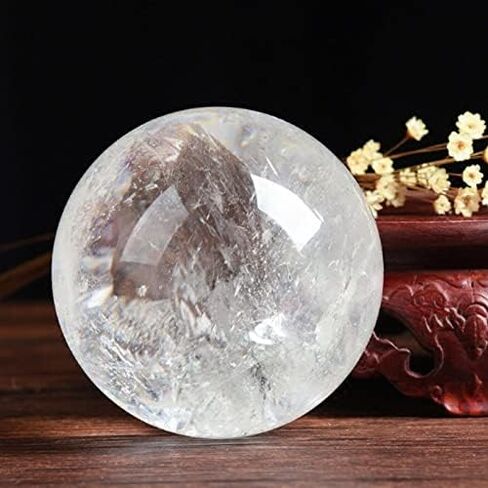 Comimark 1PCS 60mm Natural White Clear Quartz Crystal Sphere Ball Reiki Healing Gemstone Home Decor in Saudi Arabia