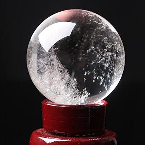 Comimark 1PCS 60mm Natural White Clear Quartz Crystal Sphere Ball Reiki Healing Gemstone Home Decor in Saudi Arabia