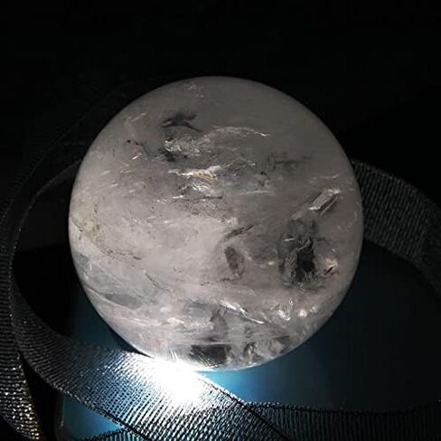 Comimark 1PCS 60mm Natural White Clear Quartz Crystal Sphere Ball Reiki Healing Gemstone Home Decor in Saudi Arabia