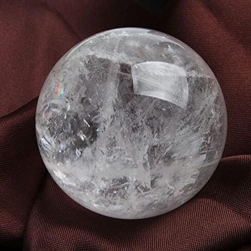 Comimark 1PCS 60mm Natural White Clear Quartz Crystal Sphere Ball Reiki Healing Gemstone Home Decor in Saudi Arabia