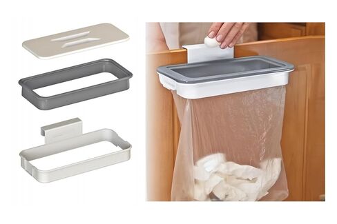 Kitchen Cabinet Hanging Trash Can with Lid, Cupboard Door Garbage Bin Rack Holder for Kitchen RV Bathroom, Space Saving Waste Bin for Food Scraps Recycling Storage in Saudi Arabia