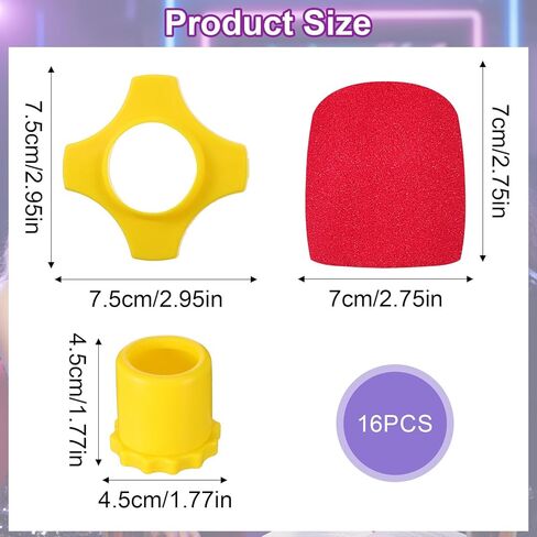 Sibba 12 Pcs Microphone Covers Foam, Mic Covers Pop Filter Replacement 4 Pcs Microphone Protection Rings, Micro Phone Protection Set for KTV Mic Device, Handheld-Mic in Saudi Arabia
