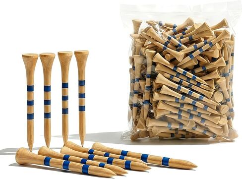 تي شيرتات جولف احترافية من الخشب الطبيعي - عبوة مكونة من 120، 3 1/4 تي شيرتات جولف طويلة لتقليل الدوران الجانبي والاحتكاك، هدايا جولف مثالية للاعبي الجولف، ونطاق القيادة واللعب في الملعب in Saudi Arabia