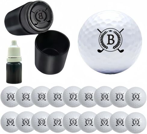 Golf Ball Stamp Personalized Custom Name Initial Letter Golf Balls Stamps Quick-Dry and Waterproof Golfing Marking Tool Ideal Gift for Golf Lovers Dad Husband in Kuwait