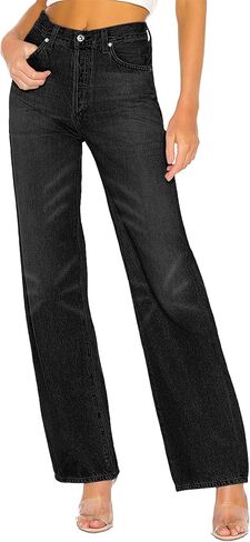 MARIASHA Wide Leg Jeans for Women Trendy Womens Straight Leg Jeans High Waisted Baggy Stretchy Loose Casual Denim Pants in Saudi Arabia