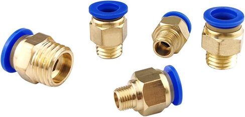 Pneumatic Quick Connector Metric Thread Straight Through PC10/12-M8/M10/M12/M14/M16 1Pcs(PC12-M16*1.5) in Saudi Arabia